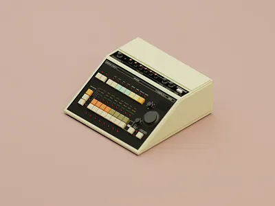 Noise Makers Collection - CR-8000 3d blender cr 8000 drum machine isometric render roland
