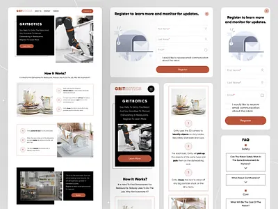 GritBotics Landing creative design ui ui design uiux userinterface ux ux design web web design
