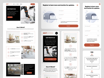 GritBotics Landing creative design ui ui design uiux userinterface ux ux design web web design