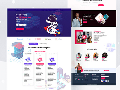 Hosting & Domain Landing Page - HostClan admin agency application bootstrap 5 business clean creative cryptocurrency dashboard hosting it solutions modern