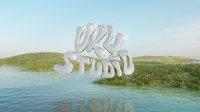 UKU 3D Typo 2000s 3d cinema4d concept design logo nature render typography water y2k