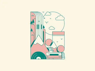 Escapism in Music escape metaphor music nature notes outdoors records sound vinyl waterfall