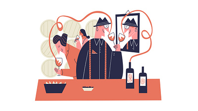 Wine Tasting V branding cristianne fritsch design digital art digital illustration digital painting illustration mixed media wine illustration