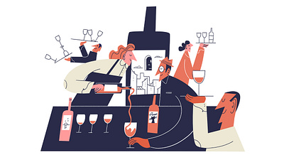 Wine Tasting III branding cristianne fritsch design digital art digital illustration digital painting illustration mixed media wine illustration