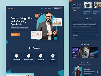 SaaS Landing Page - SaaSByte app app developmen branding dribbble best shot graphic design illustration landing page popular shot saas software development software firm studio express tranding ui ux uxui web web design website website design