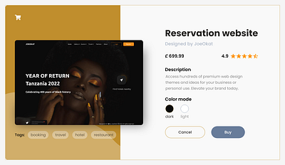 Product card booking hotel landing page product design reservation restaurant travel uiux visual design web design