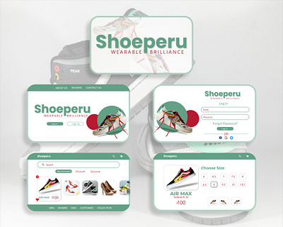 UI design for a fictional shoe store branding design graphic design icon illustration typography ui ux
