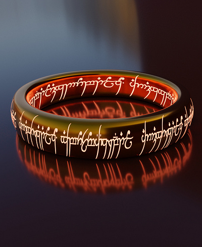 The One Ring 3d blender design elvish gollum jewelry lordoftherings lotr modeling ring