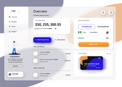 Finance app mockup for Desktop animation app branding design graphic design illustration typography ui ux vector