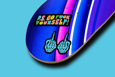 PS GFY - Skateboard design graphic design illustration typography vector