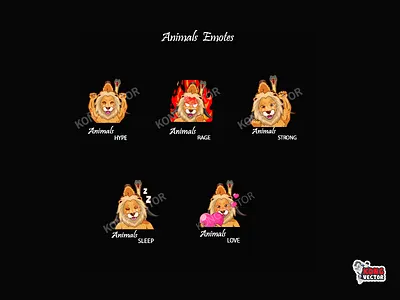 Animals Twitch Emotes 3d amazing animation branding cartoon design emoji emote emotes graphic design illustration logo lol motion graphics twitch twitchemote twitchemotes ui wow