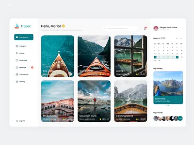 Trabot | Travel App dashboard design graphic design landing page trabot travel ui ux website