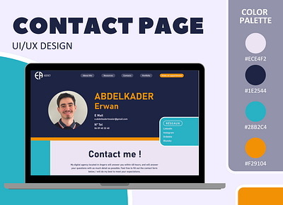 Contact Page 💬 contact page figma graphic design illustrator ui ux