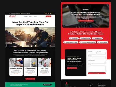 Cardinal Repair & Maintenance branding and website (case study) branding graphic design logo website