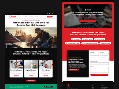 Cardinal Repair & Maintenance branding and website (case study) branding graphic design logo website