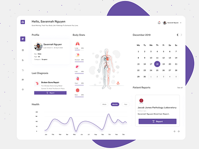 Medical Diagnosis Dashboard Design clinic dashbard design health healthcare healthcare app medical medicine minimal patient saas design ui ux design web app website design