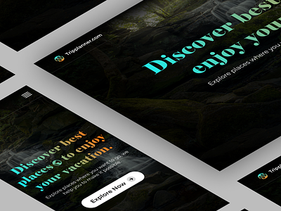 Tripplanner.com app ui design destination figma landing page logo mobile app mobile landing page mobile ui places travel trip trip planner ui ui design ui ux vacation web ui website
