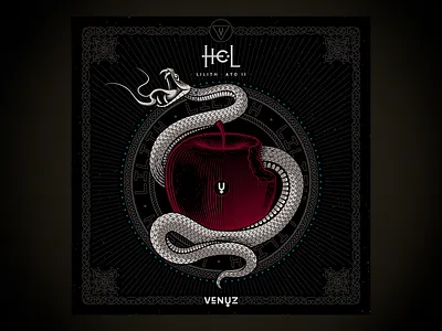 Venuz - Lilith apple band cover design illustration mithology rock snake