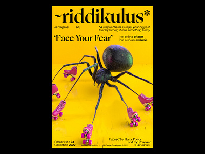 CB Design PC-103 3d 3dart 3dposter c4d c4dart cinema4d harrypotter poster posterdesign spider typography