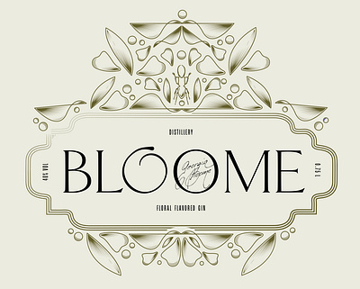 BLOOME Distillery brand design branding design graphic design illustration label logo packaging