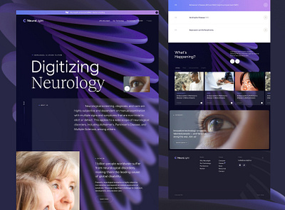 Neuralight homepage 3d c4d cinema 4d homepage landing page medical ui ux web design website