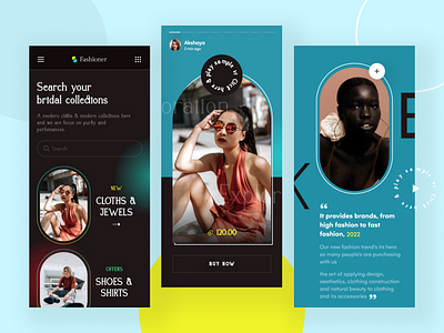 Fashion & Trending Ecommerce App branding buy now collections ecommerce fashion ui stylish ui