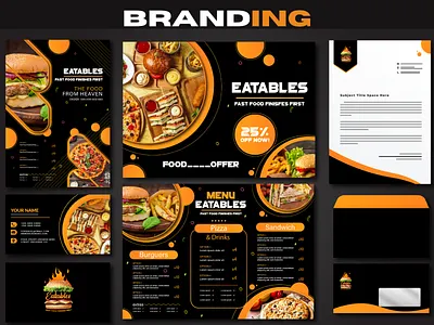 Restaurant Branding brand branding business business cards design envelope graphic design illustration letterhead logo logo design restaurant vector
