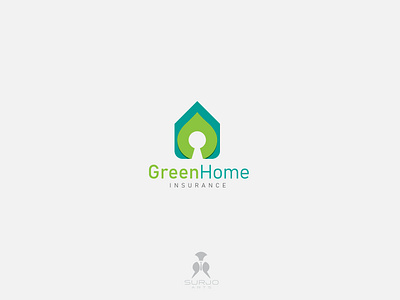 GreenHome logo abstract abstract logo abstractlogo bestlogo brand branding creative design home icon insurance leaf loan logo logo design logo designer logodesign minimal modern secure