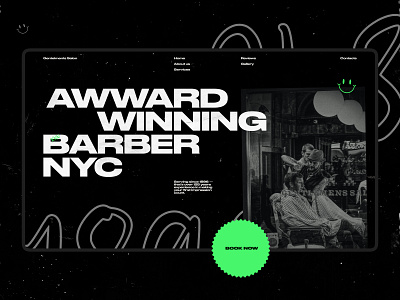 Barbershop — Website Design barber barbershop black concept dark grunge landing site ui ui ux uiux ux visual design web web design web design web site web site webdesign website