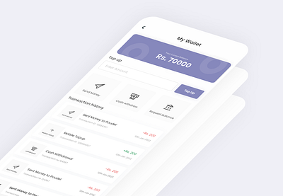 Tyo Pasal Wallet Screen design graphic design ui ux
