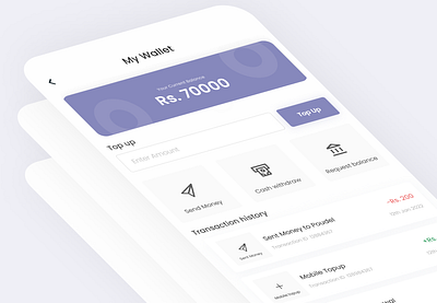 Tyo Pasal Wallet Screen design ui ux
