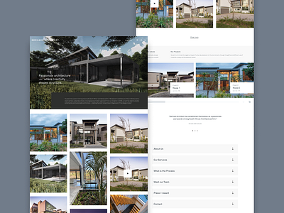 Conceptual Landing Page - Gerhard Architect design landing page ui