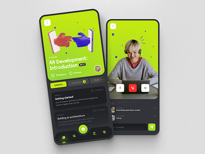 Learning App 3d app ar courses learning minimalistic study ui uiux ux vr