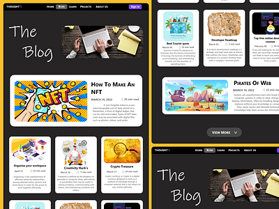 THE BLOG PAGE blog blogs design responsive typography ui ux web web design website