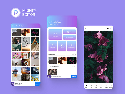 MightyEditor android app appdesign design editapp editor flutter graphic design ios ui