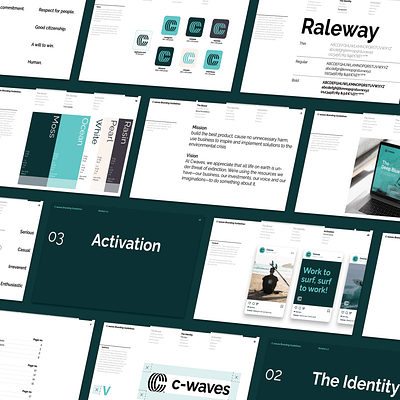 Brand guidelines for "cwaves" brand book brand guidelines brand identity branding graphic design graphic designer style guide typefool visual brand identity