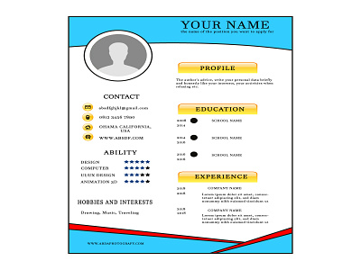 cv resume template design vector curriculum