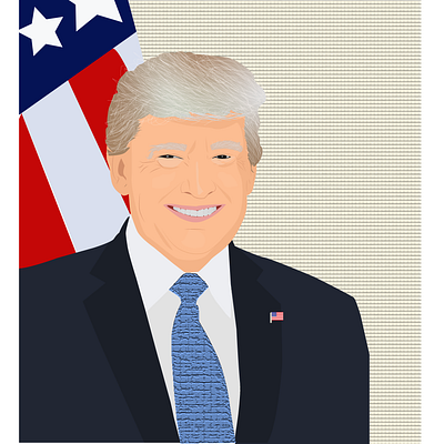Donald Trump Vector art portrait adobeillustrator design digitalart graphic design illustration vector vectorportrait