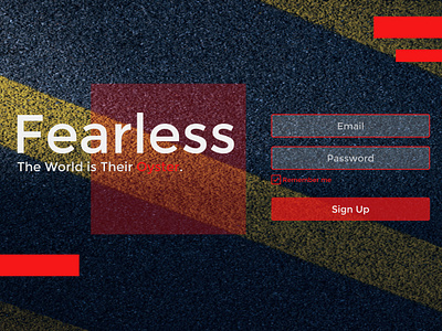 LE SSERAFIM Debut Concept 'Fearless' UI Design design graphic design illustration kpop login simple ui web web design