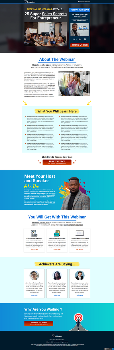 Webinar Sales Funnels design entrepreneur illustration online business sales lead small business start up business success ui vector webinar website design