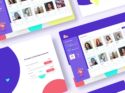 Bonobo - Let's date animation app dating interface ui ux