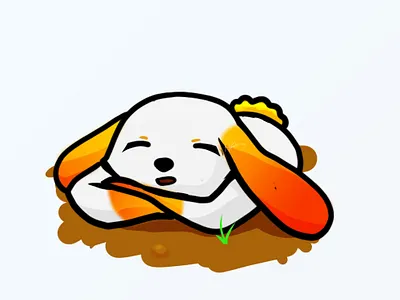 Sleepy bunny 2d branding bunny logo nft sleepy