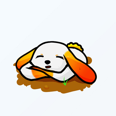 Sleepy bunny 2d branding bunny logo nft sleepy