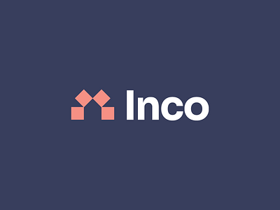 Inco argentina brand branding helvetica house logo logotype pink real estate symbol trademark