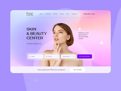 Beaty center website redesign beaty clinic ui