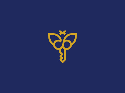 Butterfly Key Logo lock women
