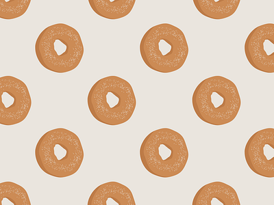 Pattern for The Bagel Shack bagel branding colorcode food illustration new york city pattern restaurant shack