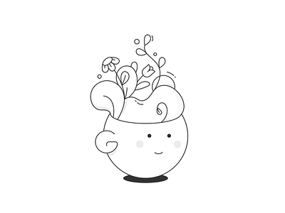 Grow Flowers character design detail floral illustration love outline positive self love spirituality ui wellbeing