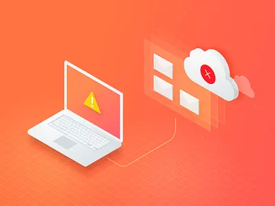 Cloud backup failure business continuity cloud backup data backup illustration