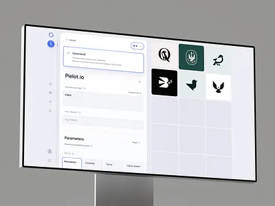 AI Logo Generator App / Generation Screen ai app design design desktop app interface ui ux uxui web app